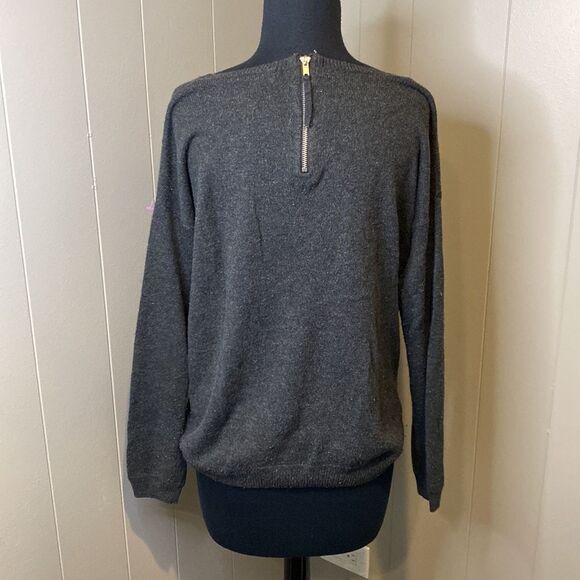 H&M Small Sweater Back 1/4 Zipper Ribbed Hems - Picture 4 of 6